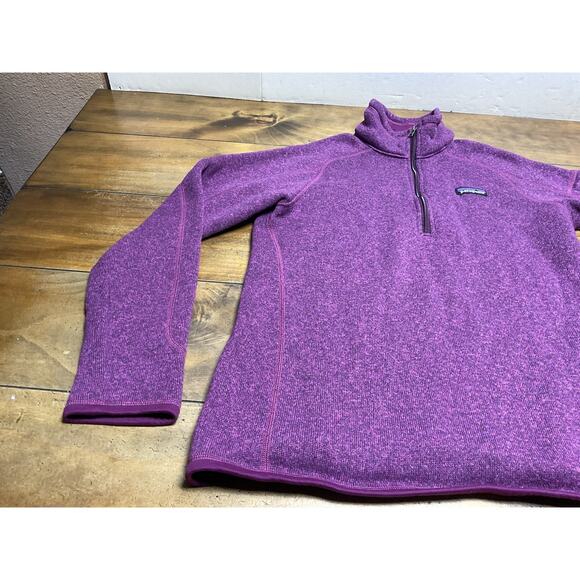 Patagonia Better Sweater Full Zip Women Large Ikat Purple Fleece Jacket - Picture 4 of 10